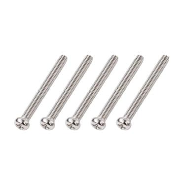 Imagem de Banworks Conjunto de parafusos de ajuste de altura para guitarra elétrica M2.5 M2.5 M2.5 métrico 2,5 × 27 mm para Epiphone LP SG Squier Strat ST e guitarra asiática equipada com Humbucker JT/SXQLS-02