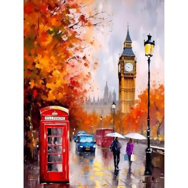 Imagem de YL Mainland Kits de pintura de diamante Big Ben Diamond Painting Adults Full Drill Kit de pinturas de diamante artesanato lugares famosos do mundo pacotes de pintura de diamante arte decoração de