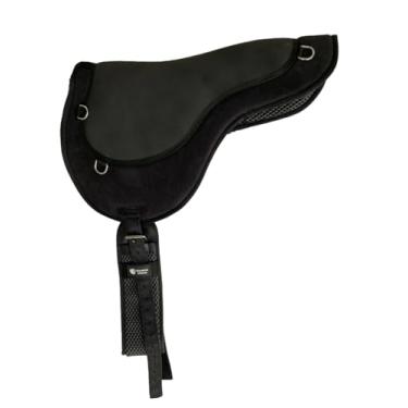 Imagem de Wellington Saddlers Almofada de sela de cavalo sem camisa, estilo equestre ocidental, antiderrapante, camurça, preta, vem com circunferência