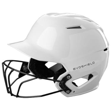 Imagem de EvoShield Capacete de rebatedor brilhante XVT 2.0 com máscara facial - Team White, médio/grande