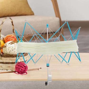 Imagem de KTZCTPCA Enrolador de fio Swift com grampo de mesa enrolador de bola de musselina portátil fácil configuração guarda-chuva de musselina swift ball winder combo acessórios de crochê para entusiastas de