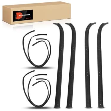 Imagem de A-Premium Kit de decapagem de acabamento de janela frontal de 8 peças compatível com Dodge B100 1975-1980, B100 Van 1971-1974, B150, B1500, B200, B200 Van, B250, B2500, B300, B300 Van, B350 0, B35 00