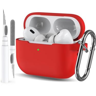 Imagem de Capa para Airpods Pro 3 para homens, mulheres e meninas, compatível com Airpods Pro 3ª geração, capa protetora de silicone macio para Apple iPod Pro 3 gerações, com caneta limpadora de chaveiro