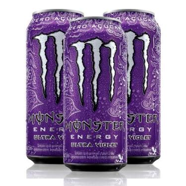 Imagem de Kit 3 Energético Monster Energy Ultra Violet 473ml