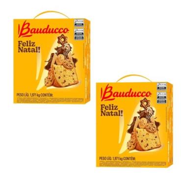 Imagem de Cesta De Natal Bauducco Pequena Com Panetone - 15 Itens