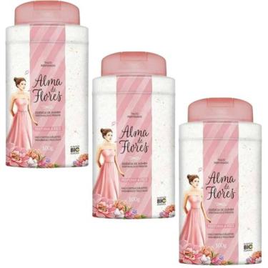 Imagem de Kit 3 Talco Perfumado Alma De Flores Jasmim 100G - Memphis