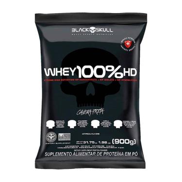 Imagem de Whey 100% Hd Black Skull Baunilha Refil 900G