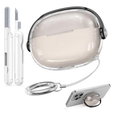 Imagem de Wowwat Capa SHOKZ OpenDots ONE, capas com trava de segurança para SHOKZ OpenDots One's com kit de limpeza, homens para mulheres com chaveiro (preto)