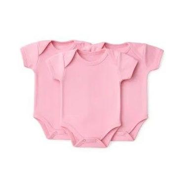 Imagem de Body Bebê Liso cor Rosa100 Algodão - Baby da Moda