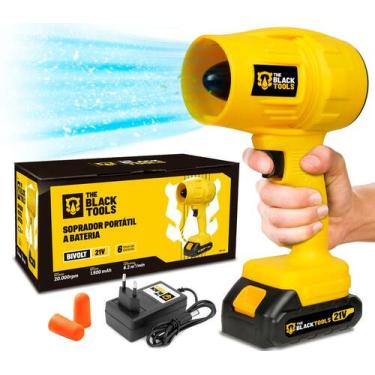 Imagem de Soprador Portátil Turbo Sem Fio Bateria Vento Forte Alta Potência 21v 