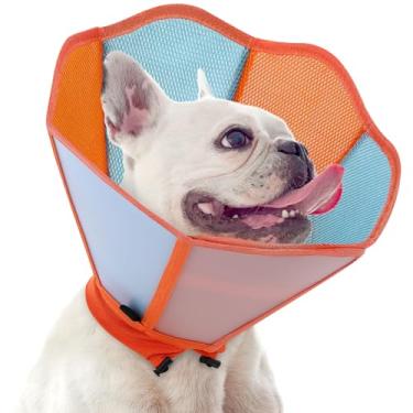 Imagem de SUNFURA Cone para cães - Cone macio para que os cães parem de lamber, coleira eletrônica para animais de estimação alternativa após a cirurgia, coleira de recuperação de animais de estimação ajustável