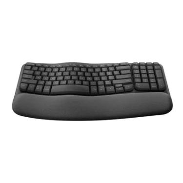 Imagem de Teclado Ergonomico Logitech Wave Keys, Sem Fio,  Bluetooth, Grafite