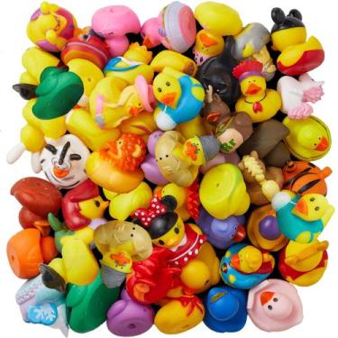 Imagem de Pacote de 50 Rubber Duck ValenLyra para brinquedo de banho infantil Je