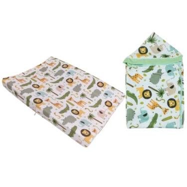 Imagem de Toalha De Banho Infantil + Trocador De Cômoda Anatômico Menino - DW co