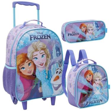Imagem de Kit Mochila Rodinhas Lancheira E Estojo Frozen Xeryus 13170