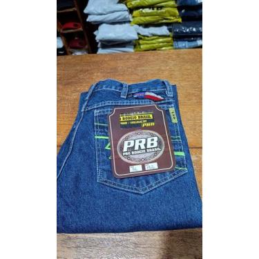 Imagem de Calça Balão marca PRB 100% algodão, bordado verde, 38