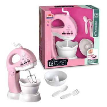 Imagem de Batedeira Infantil de Brinquedo Manivela Tigela Talheres Le Chef Culin