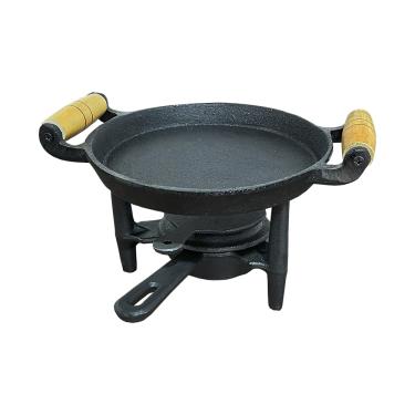 Imagem de Fogareiro Ferro Rechaud Com Chapa Bifeteira Porção 20cm Rig