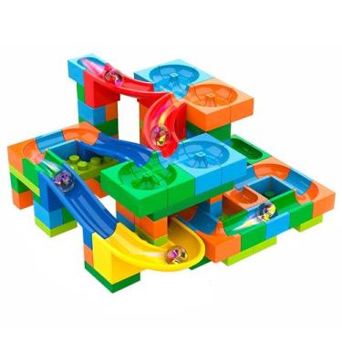 Imagem de Pista Interativa Infantil Blocos De Montagem Coloridas Blocos Educativ