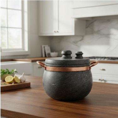 Imagem de Panela de Pressão Pedra Sabão Bojuda 3,5 Litros - São José