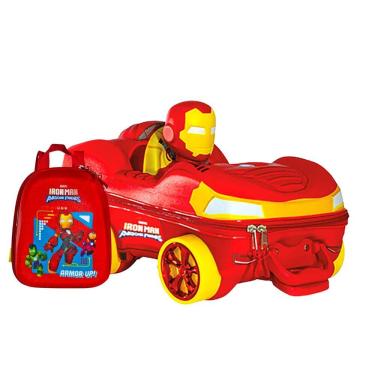 Imagem de Mochila Rodas Lancheira Homem de Ferro Spidey 3D Maxtoy