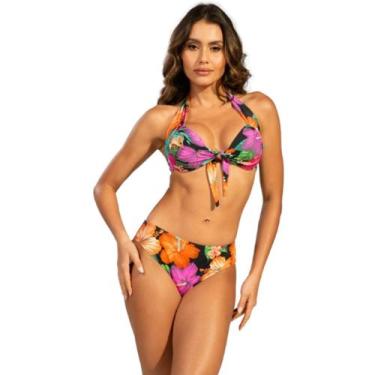 Imagem de Biquíni Estampado Com Bojo WLS Modas Amarração Roupa de Verão Moda Pra
