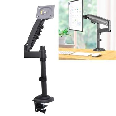 Imagem de Monitor Stand por 17 a 30 Polegadas, Levantando o Suporte Telescópico de Monitor Ajustável para Trabalhar, Segure até 19,8 Libras, Montagem Vesa Ajustável, Preto