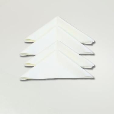 Imagem de Kit de Guardanapos Basic, 4 Peças, Tecido Oxford, 35x35cm, Mesa Posta, Decoração Elegante (Palha)