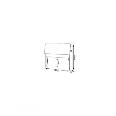 Imagem de Cabeceira Box Queen 1,58 Isis Amarula Com Capitonê Preto - Framar Móveis