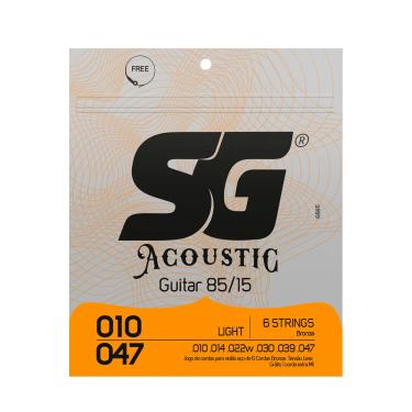 Imagem de Encordoamento SG P/ Violão Aço Bronze 85/15 Light 10/47 - EC0465