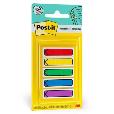 Imagem de Post it tape flags setas 5 cores diversas com 100 fls 3M