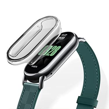 Imagem de HAOZHI Película Protetora Compatível com Xiaomi Mi Band 10,Capa Bumper Case de TPU para Xiaomi Mi Smart Band 10 Protetor de Tela (Transparente)