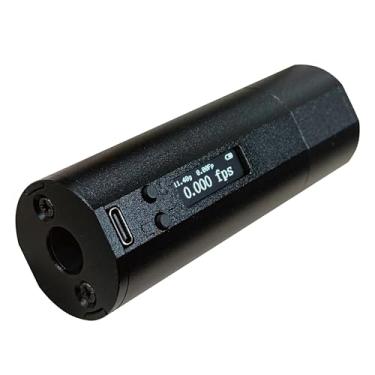 Imagem de YIYADECO Medidor de velocidade de bala com cronógrafo montado na extremidade, bolso para testador de tiro Chrony para medição de velocidade de pistola de ar PCP