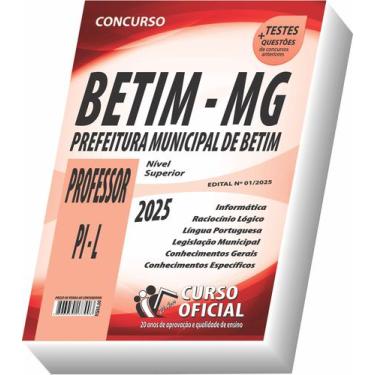 Imagem de Apostila Prefeitura de Betim MG Professor PI L - CURSO OFICIAL
