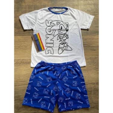 Imagem de Pijama de Pintar Colorir Masculino Menino Garoto Infantil Juvenil Tema