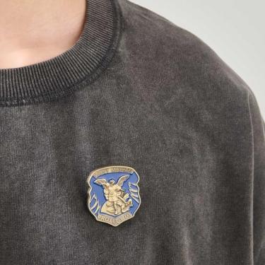 Imagem de Broche de São Miguel Masculino Amuleto Moeda Medalha Broche Acessórios, One Size, Aço inoxidável, Sem Pedra Preciosa