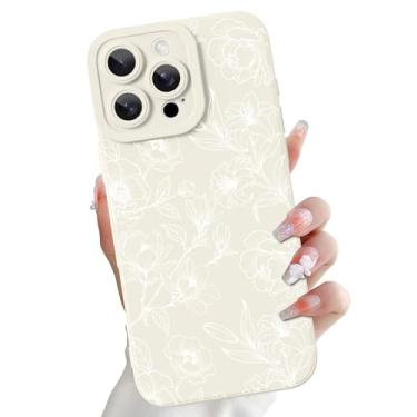 Imagem de OOK Capa compatível com iPhone 16 Pro Max de 6,9 polegadas, estampa fofa de flores florais de silicone, capa de telefone macia e fina com proteção para câmera para meninas e mulheres - Gardênias