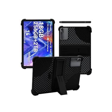 Imagem de Capa para tablet Blackview Tab 9 WiFi de 11 polegadas, design WUNIAK oco nas costas, dissipação de calor, à prova de choque, leve, suporte ajustável, capa de silicone e capa macia adequada para