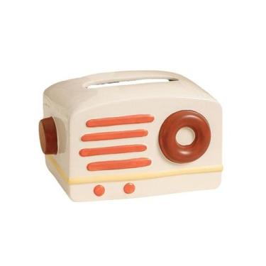 Imagem de Tampa de caixa de lenços Retro Radio Style Ceramic 19x14.5x12cm - yiwe
