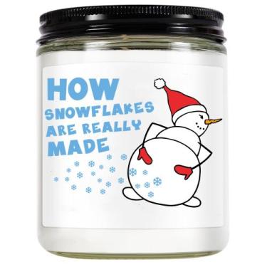 Imagem de Vela MJZAKEFR Funny White Elephant Presente de Natal 200g