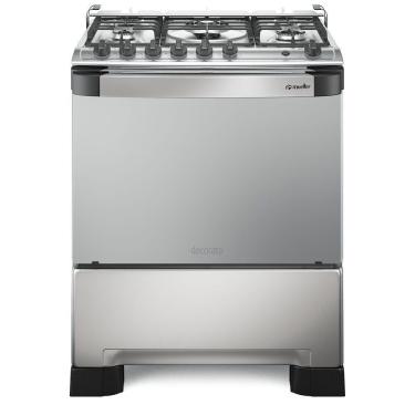 Imagem de Fogão Mueller 5 Bocas Decorato Gourmet Inox Com Timer E Tripla Chama Inox Bivolt