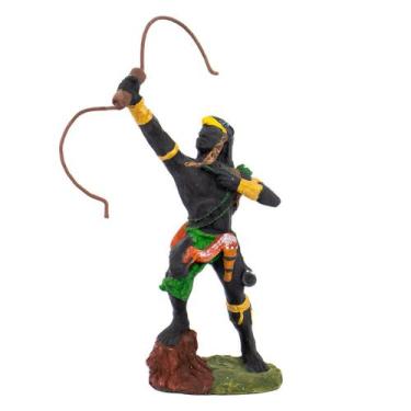 Imagem de Escultura Orixa Oxossi Verde 22 cm em Resina - Lua Mística - 100% Orig