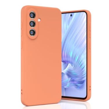 Imagem de Boaixiaen Compatível com Samsung Galaxy A36 5G, capa de telefone à prova de choque de silicone líquido fino macio TPU com proteção total à prova de choque para Galaxy A36 5G 6,7 polegadas (Kumquat)