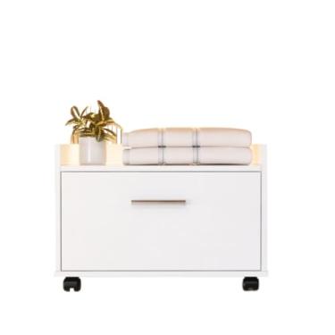 Imagem de Armário Banheiro Gabinete Com Rodinha Balcão Para Cuba Pia(BRANCO)