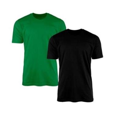 Imagem de Kit 2 Camisetas AMGK Masculina Lisa Básica 100% Algodão-Masculino