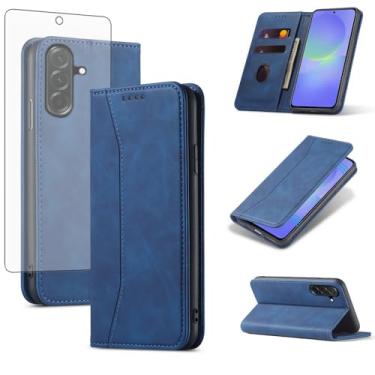 Imagem de Asuwish Capa carteira flip para celular Samsung Galaxy A36 5G com protetor de tela de vidro temperado, fecho magnético, capa fólio, compartimento para cartão de crédito, suporte para celular