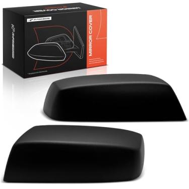 Imagem de A-Premium 2 peças de tampas de espelho retrovisor do lado do motorista e do passageiro - compatível com Chevrolet Silverado 1500 LD 2019 e GMC Sierra 1500 2500 HD - preto texturizado, sem furo de seta
