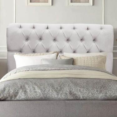 Imagem de Cabeceira Estofada Cama Box Queen 160cm París Veludo Cinza Claro- Mabe Magazine