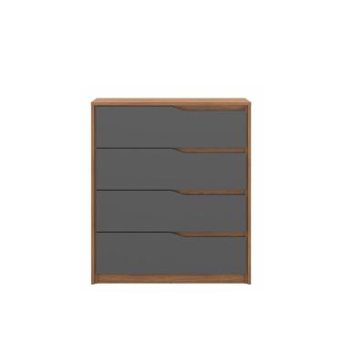 Imagem de Cômoda Atria - 4 Gavetas Amêndola Touch / Grafito