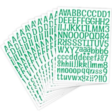 Imagem de 1416 peças, 12 folhas, pequenos adesivos de letras de vinil para álbuns, adesivos de letras e números de 2,5 cm para caixa de correio, fora de casa, escritório, placas, janela, porta, faça você mesmo